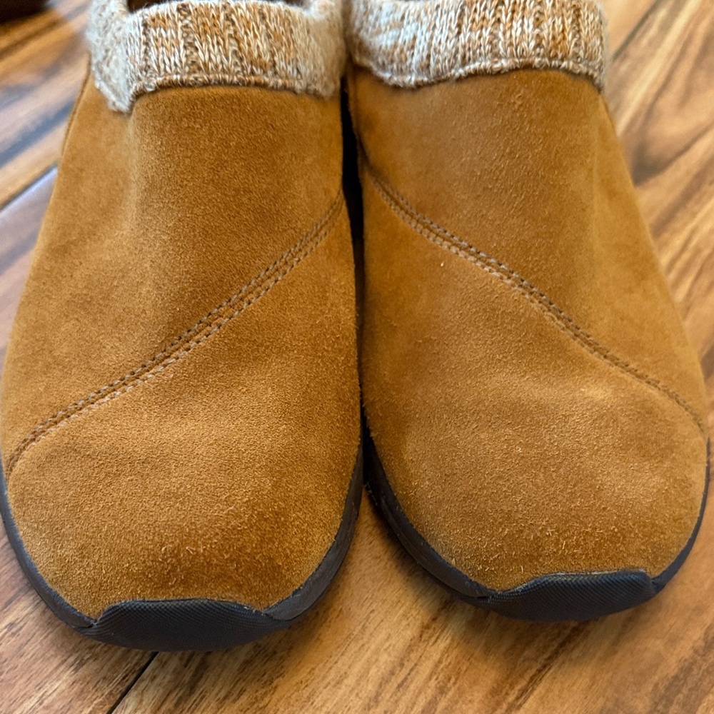 Vionic Cozy Tan Suede Slip-On Shoes